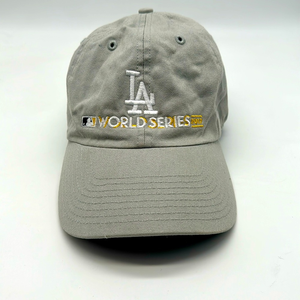 Los Angeles Dodgers World Series 2017 Gray 47 Brand Adjustable Baseball Cap Hat